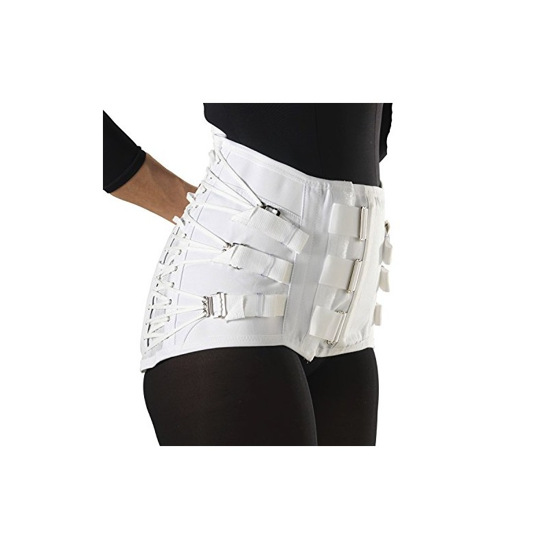 Truform-OTC Lumbosacral Support, Spinal Disk Back Brace, Adjustable Front, Regular,