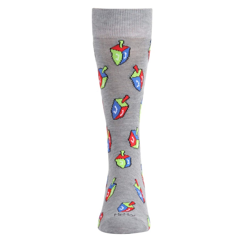 MeMoi - Calcetines coloridos para hombre Hanukkah Dreidel, Negro -,