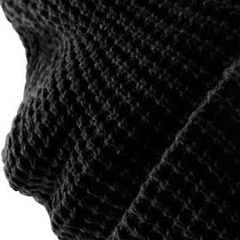 Beechfield B422 Classic Waffle Knit Beanie - Black