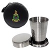 Knight 2oz Collapsible Drinking Cup with Leather Royal Marines Case