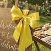 Yamkim Wide Yellow Satin Ribbon 4 Inch X 25 Yards