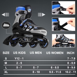 Hikole Roller Adult Blades for Women and Men Inline Skates, Adjustable Outdoor Inline Skates, Breathable Adult Male Roller Fitness Blades