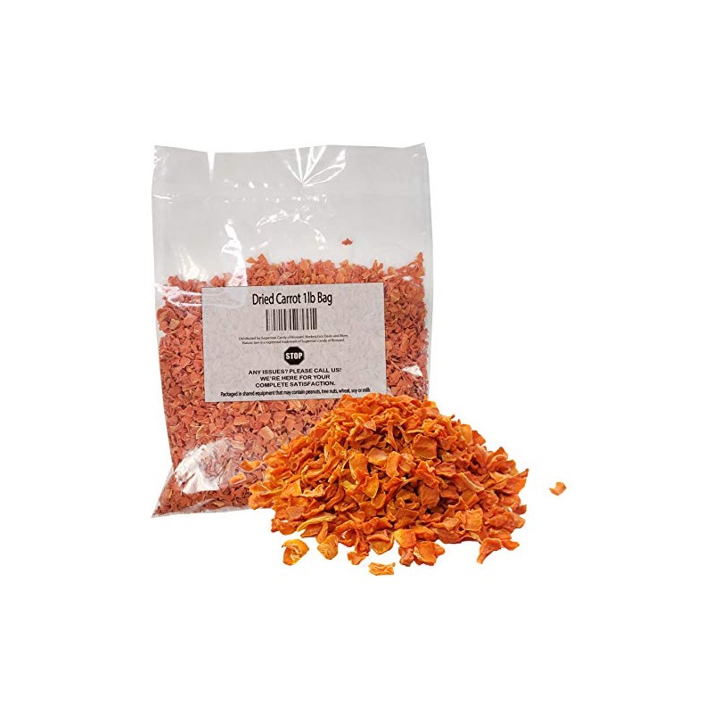 Dried Carrots 1 Pound Bulk-Heat Sealed in a Poly Bag-Dehydrated