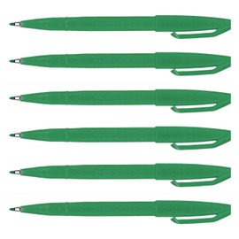 Pentel Sign Pen S 520 Felt Pens Pack of 6, Green