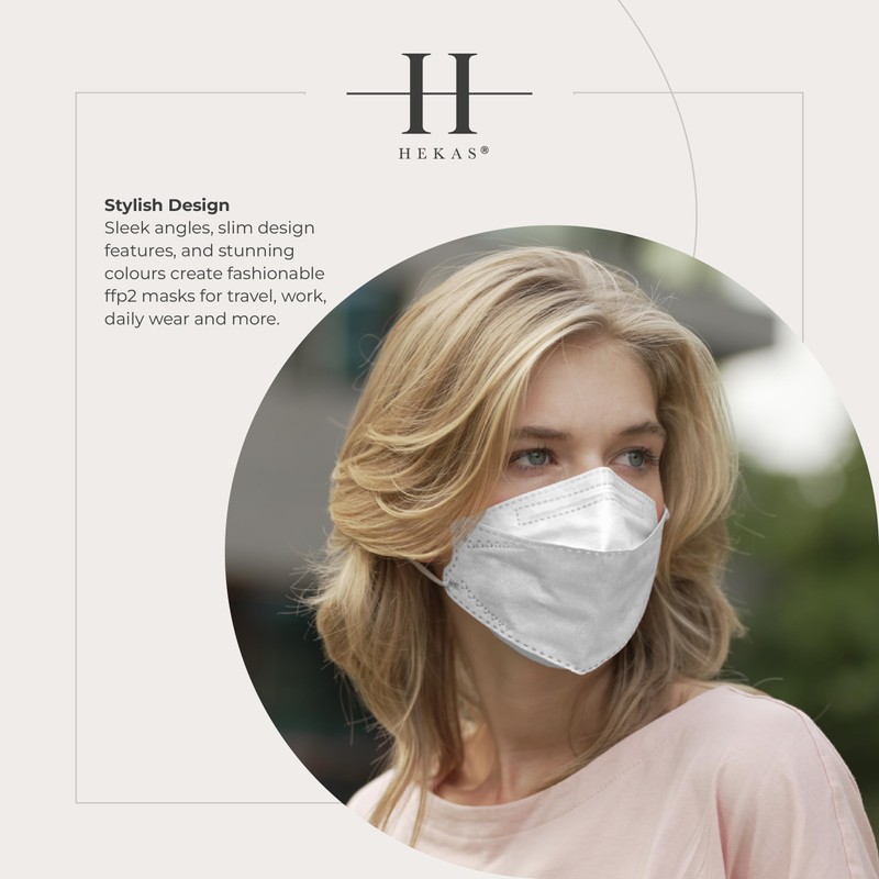 HEKAS ® 5 Pack Face Mask ffp2, 3 Ply UK