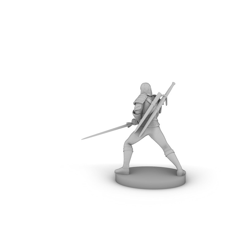 Human Male Fighter Tabletop DND Gaming Miniature