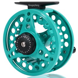 Sougayilang Fly Fishing Reel, Large Arbor with Die-Cast Aluminium Body Fly Reel 5/6.7/8 Weights, Essential Fly Reels for Beginners QL7/8