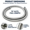 1" x 72" Universal Stainless Steel Exhaust Flex Pipe –