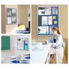 SWANCROWN Enclosed Bulletin Board Lockable Noticeboard Case with Aluminium Frame,Grey