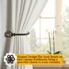 2 Pack Bronze Curtain Holdbacks, USFOOK Decorative Window Drapery Tiebacks