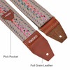 YIKOKO Guitar Strap with Pick Pocket，2 inch Cotton Guitar Straps