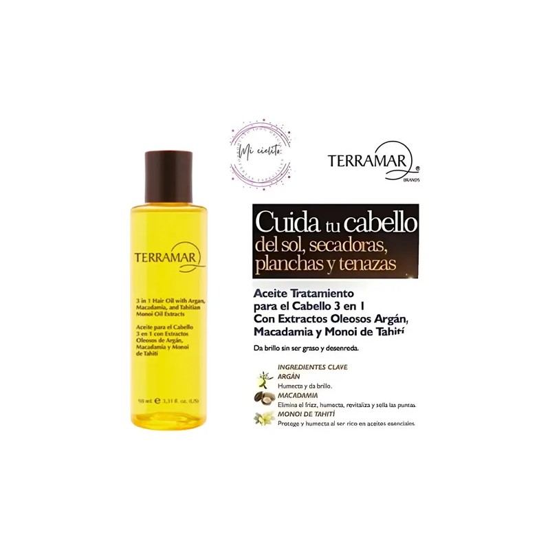 Oleo Tratamiento Para El Cabello 3 En 1 Terramar 98