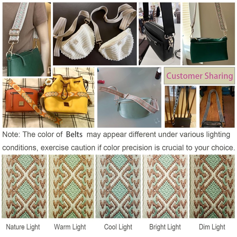Hibate Bag Strap 3.8 cm Wide Bag Straps for Changing