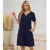 Women Short Sleeve Nightgowns Soft Nightshirt Loose Comfy Sleepshirt Casual