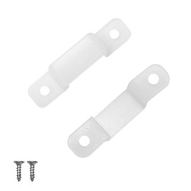 100 Set Led Strip Light Mounting Brackets Strip Light Holder,Led Waterproof Silicone Mounting Clamp Light Strip,with Matching Screw(Suit for Wide 8mm/0.31in Waterproof Strip Light)