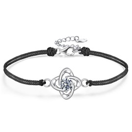 VANSZA Bracelets for Womens Sterling Silver 925 Flower Rope Bracelets Ladies Bracelet Mum | Mother's Day Gift
