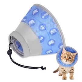 Cat Collar, Recovery Collar, Soft Cat Protective Collar for After Surgery and Injuries, Foldable Soft Protective Collar, Cat Collar, for Cats, Small Dogs (Blue, S)