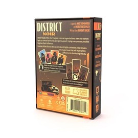 Juego de cartas District Noir – Controla el inframundo criminal en una batalla estratégica, divertido juego familiar para niños y adultos, mayores de 10 años, 2 jugadores, tiempo de juego de 10 a 20
