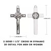 Fashion Jewelry PRAY BLESS CROSS CRUCIFIX JESUS 2 Sided Pendant