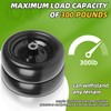 (4-Pack) 9x3.50-4” Flat Free Lawnmower Tire with 4" Centered Hub,