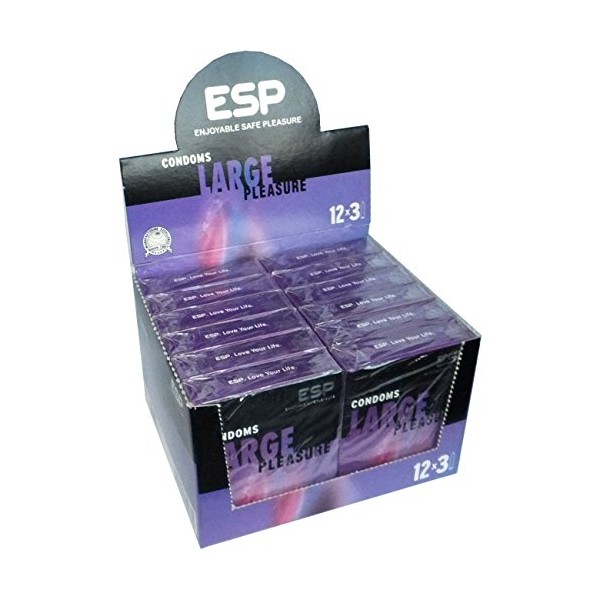 ESP Large Pleasures - 36 (12x3) larger condoms - economy pack