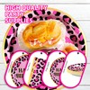 Grencian 96 Pcs Pink Leopard Birthday Party Supplies Cheetah Print