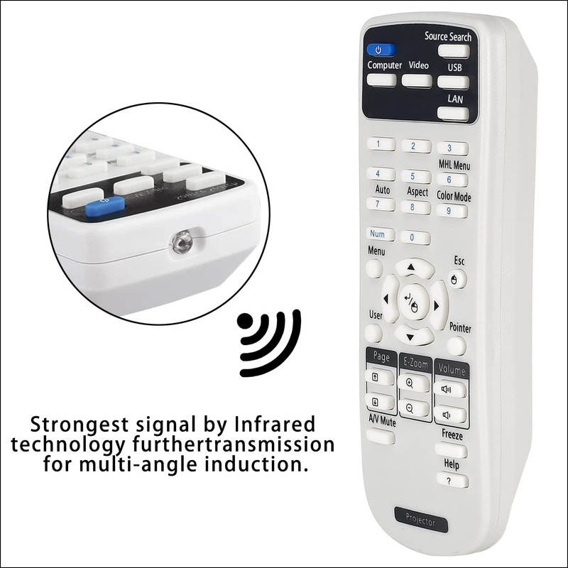 CHUNGHOP - Proyector universal Control remoto para proyector Epson PowerLite