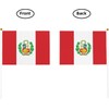 Peru Flags - 20 Pack, Handheld with Sticks, Vibrant Colors