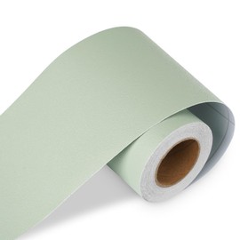 LaCheery Light Green Wallpaper Border Peel and Stick Wall Border Trim for Walls Kid Girls Bedroom Pastel Green Bulletin Board Border Trim for Classroom Border Bathroom Mirror Frame Border Roll 3"x197"