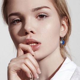 URONE Moon and Star Earrings 925 Sterling Silver Moon Star Dangle Earrings Moon Star Jewellery Gifts for Women