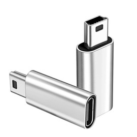 2 x USB C to Mini USB Adapter, SKZIRI USB C Female to Mini USB Male Adapter Type-C to Mini Converter Adapter (Silver)