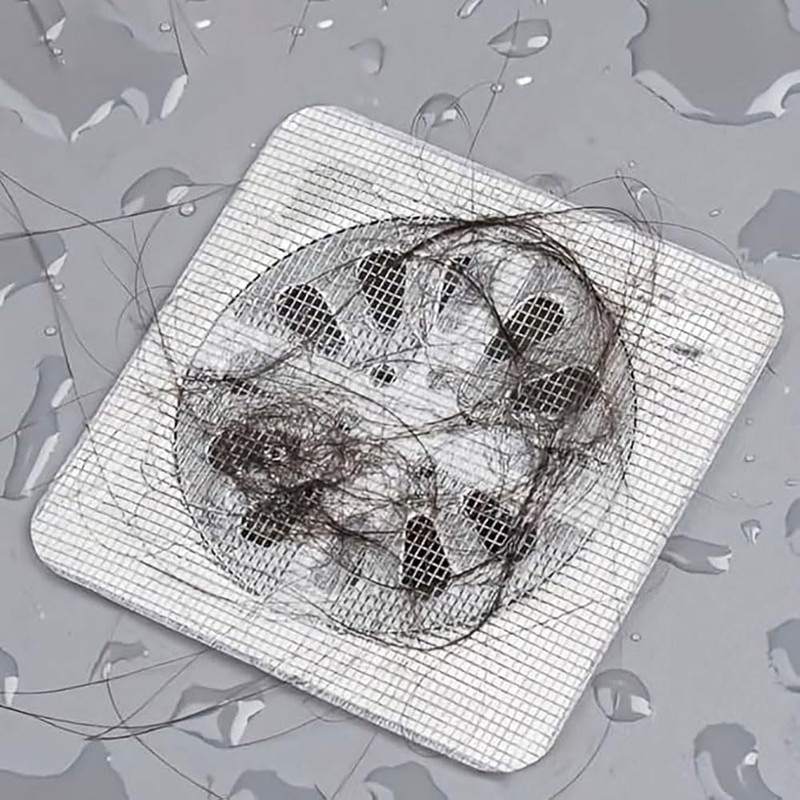 Disposable Shower Drain Hair Catcher Mesh Stickers, Bathroom Sink and