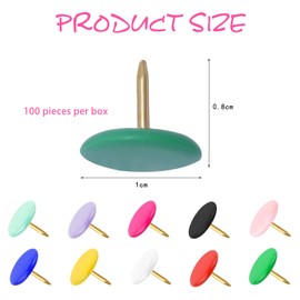 100 PCS Colourful Push Pins Drawing Pins – Plastic Push Pins for Cork Boards, Bulletin Boards, Maps, Office, and Home Organization