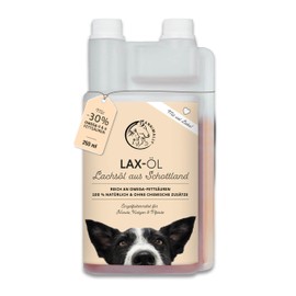 Annimally Salmon Oil for Dogs 250 ml Rich in Omega 3 & 6 Fatty Acids (with 30%) - Barf Fish Oil Suitable for Dogs and Cats I Pure Natural Product from Germany