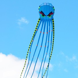 Kites for Adults Giant Octopus Kite 26ft for Outdoor Fun Large 3D Kite with Reel for Beach, Park, and Family Gatherings - Durable Design Easy to Fly