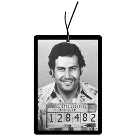 CME.Promo 2 x Air Freshener with Pablo Escobar Motif, Car Fragrance Dispenser, Air Freshener, Car Fragrance Tree Set