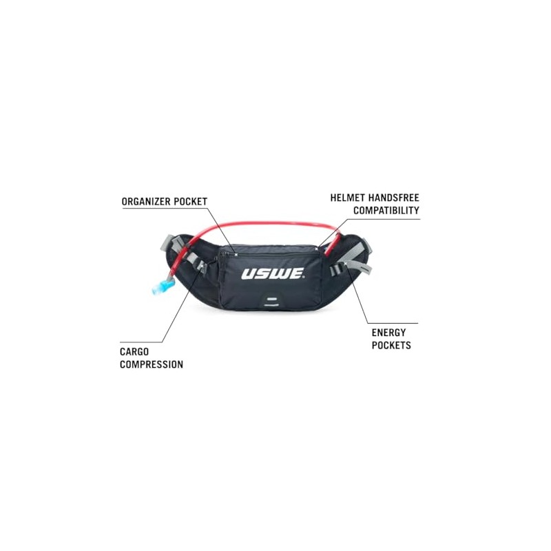USWE Zulo Hydration Hip Pack - with Organiser and Side
