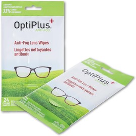 OptiPlus Anti Fog Lens Wipes l Pre-Moistened l Cleaning Wipes for Glasses, Unisex Adult Computer & Laptops/Watch Screens, Smart Phones, Optical Lens, Goggles l Quick-Dry & Scratch-Free l 100 Count