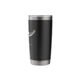 Xmas Lights Santa Hat Manta Ray Fish Christmas Stainless Steel Insulated Tumbler