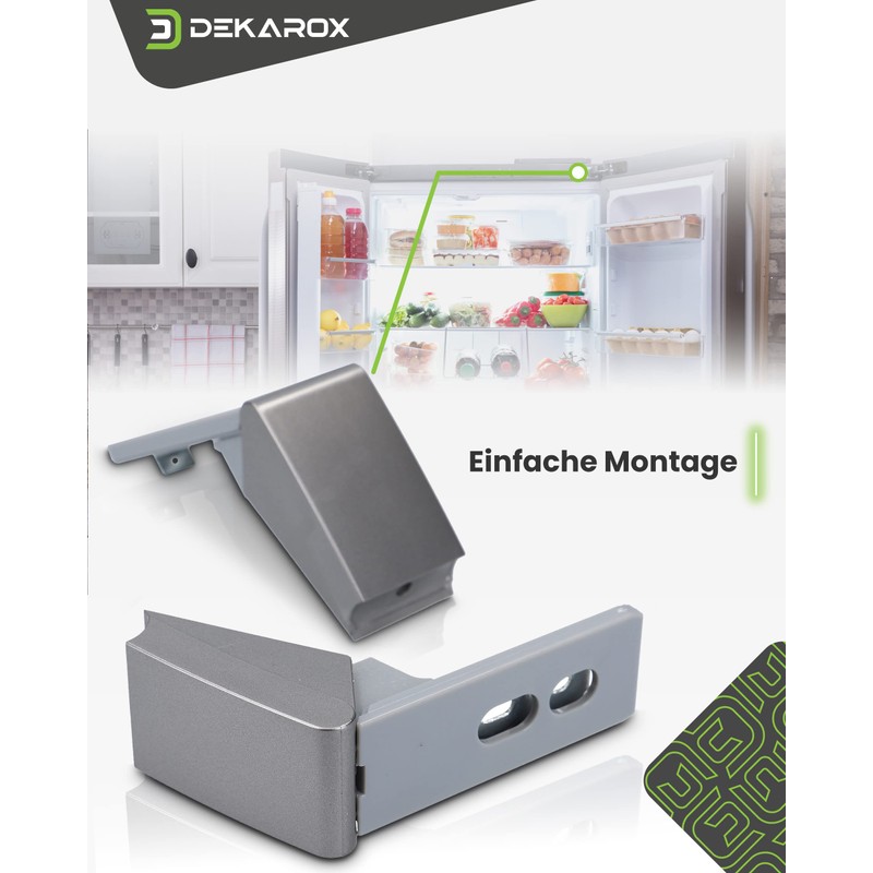 Dekarox Door Hinge Repair Kit Silver for Liebherr 9590178 9590190