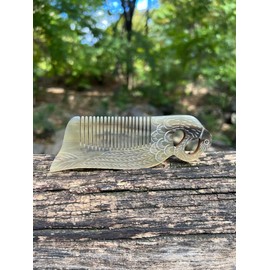 Handcrafted Buffalo Horn Comb with Pocket Comb