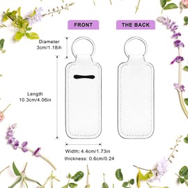 ktxaby Pack of 30 Sublimation Lipstick Holder, Key Ring, Blanks Chapstick Holder for DIY Sublimation Blanks Products