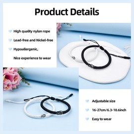 VU100 Couples Gifts Matching Couples Bracelets Gifts for Him Her Valentines Day Christmas Birthday Gifts for Boyfriend Girlfriend Wife Husband