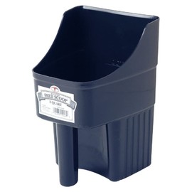 Little Giant® Plastic Enclosed Feed Scoop | Heavy Duty Durable Stackable Horse Feed Scoop with Measure Marks | Livestock Hand Scoop | 3 Quart