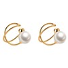 AXLUCE Earrings, Women's, 925 Silver, Ear Cuff, Hypoallergenic, Pearl, Silver
