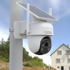 TIUIHU Camera Pole Mount for eufy Security SoloCam S340/E30/eufy Security 4G LTE Cam S330, TP-Link Tapo TC40/TC41/TC65/C500/C510W/C520WS/C530WS/C310/C320WS/C325WB, AOSU Solar Security Camera