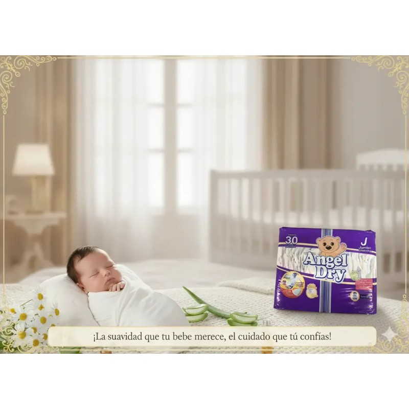 Pañales Angel Dry Jumbo 1 Pack Desechables Bebés 30pz