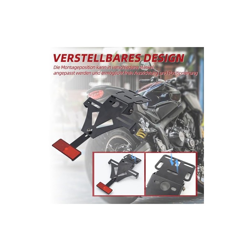 Adjustable Motorcycle Number Plate Holder, Universal Number Plate Holder, for