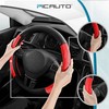 PIC AUTO Steering Wheel Cover, Silk Grain Leather Car Steering