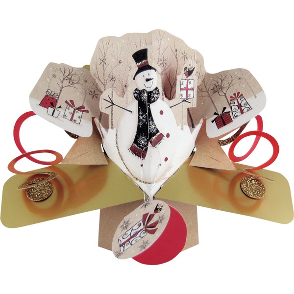 Second Nature Pop Ups Christmas Card with A Snowman